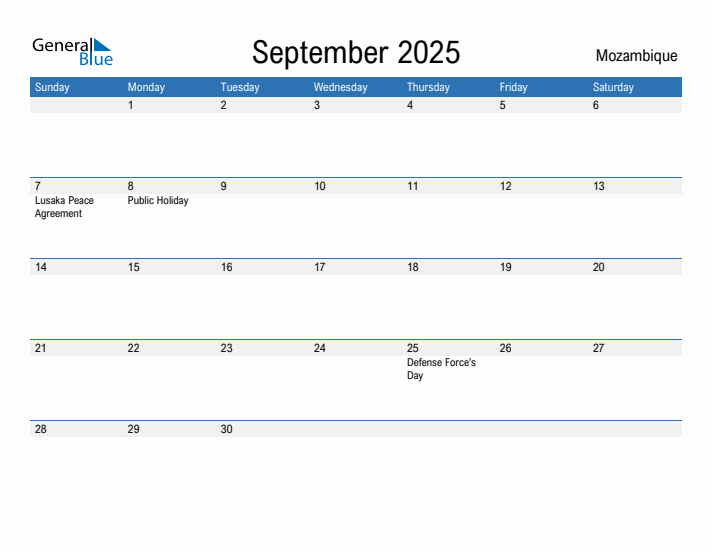 Fillable September 2025 Calendar