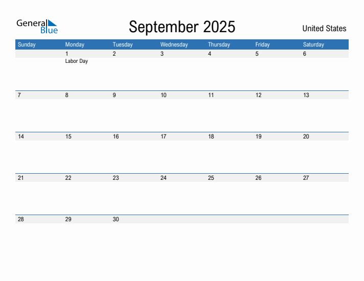 Fillable September 2025 Calendar