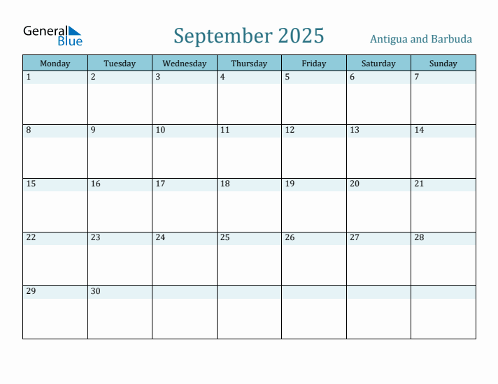 September 2025 Calendar with Holidays