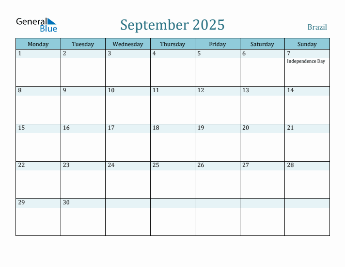 September 2025 Calendar with Holidays