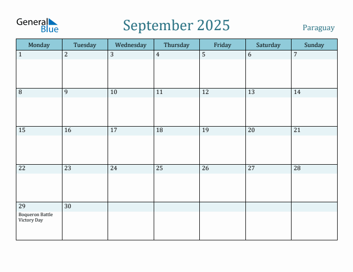 September 2025 Calendar with Holidays