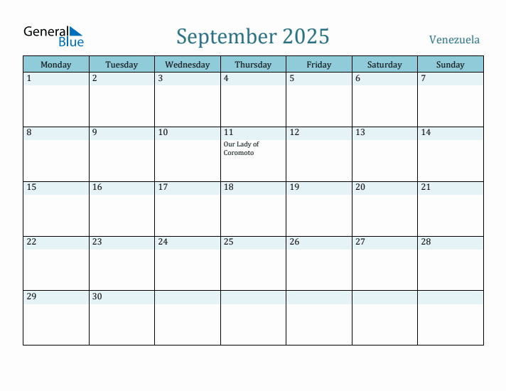 September 2025 Calendar with Holidays