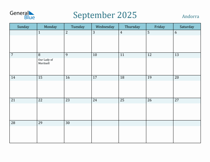 September 2025 Calendar with Holidays