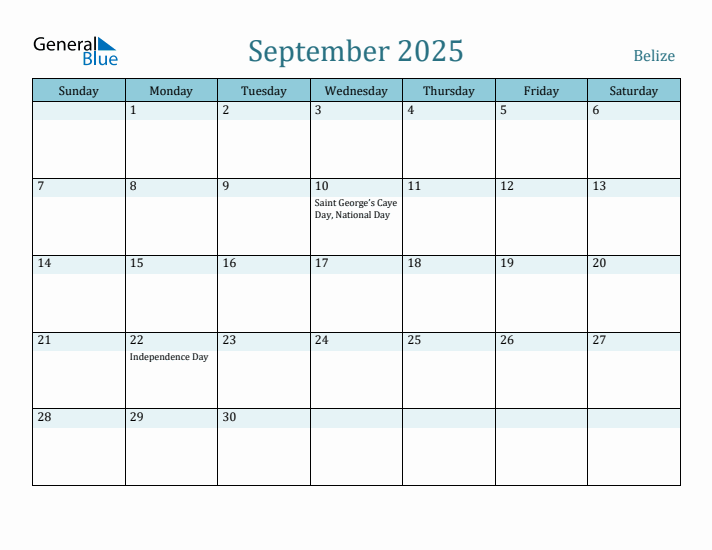 September 2025 Calendar with Holidays