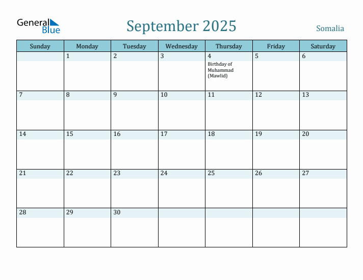 September 2025 Calendar with Holidays