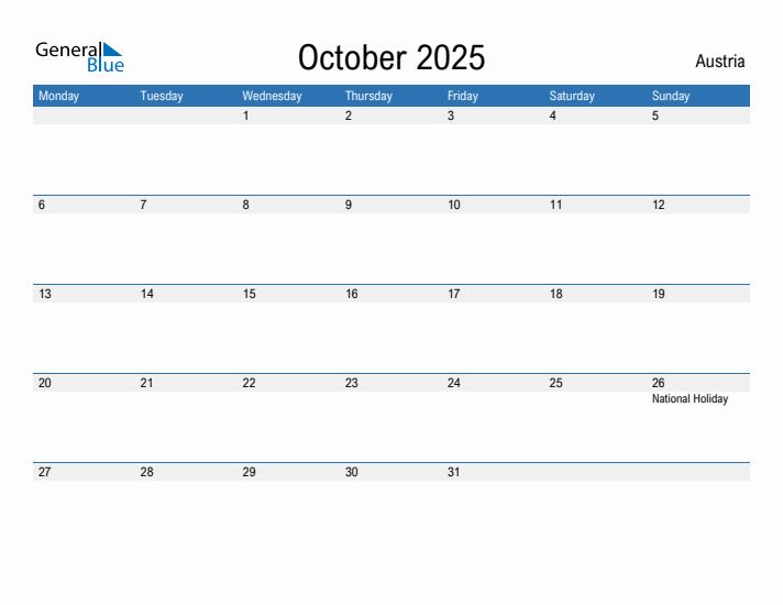 Fillable October 2025 Calendar