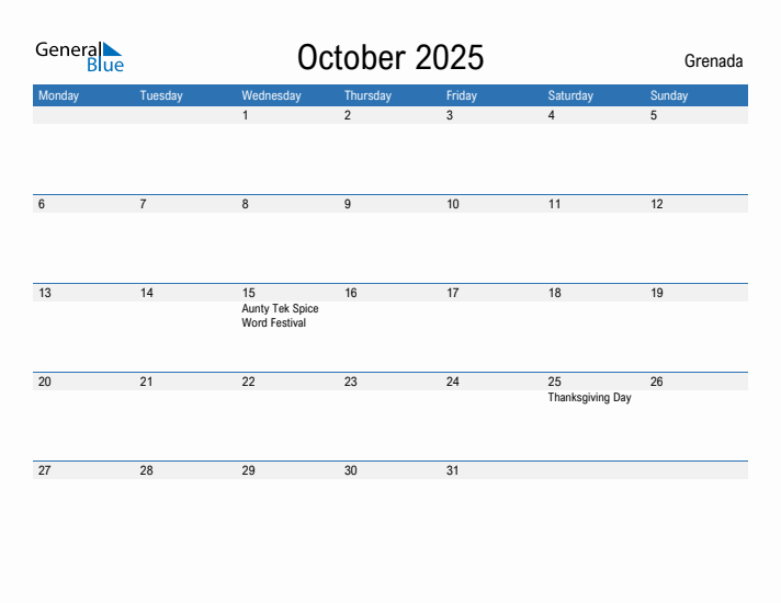 Fillable October 2025 Calendar