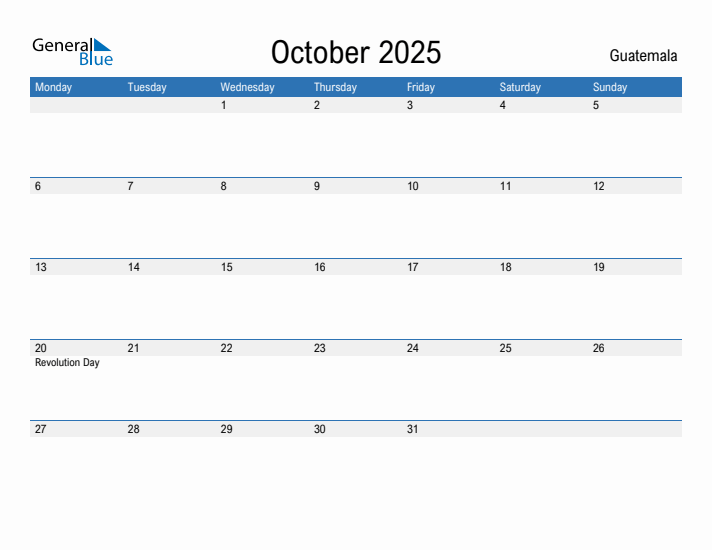 Fillable October 2025 Calendar