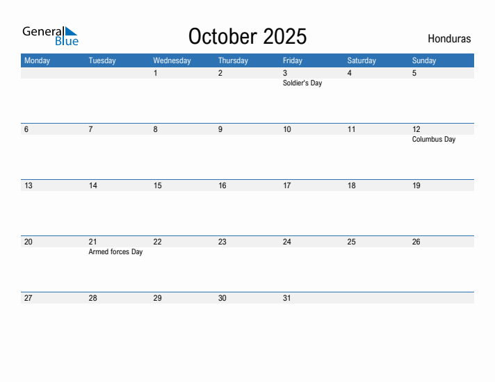 Fillable October 2025 Calendar