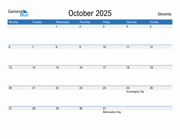 Fillable October 2025 Calendar