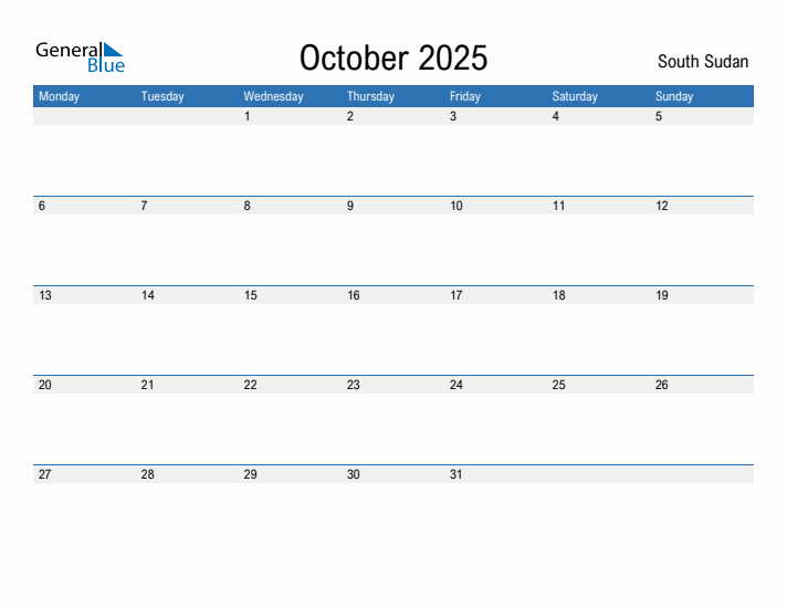 Fillable October 2025 Calendar