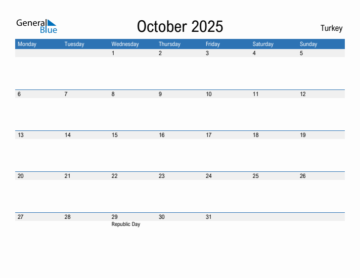 Fillable October 2025 Calendar