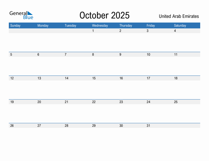 Fillable October 2025 Calendar