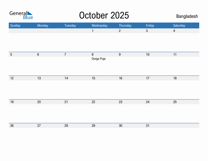 Fillable October 2025 Calendar