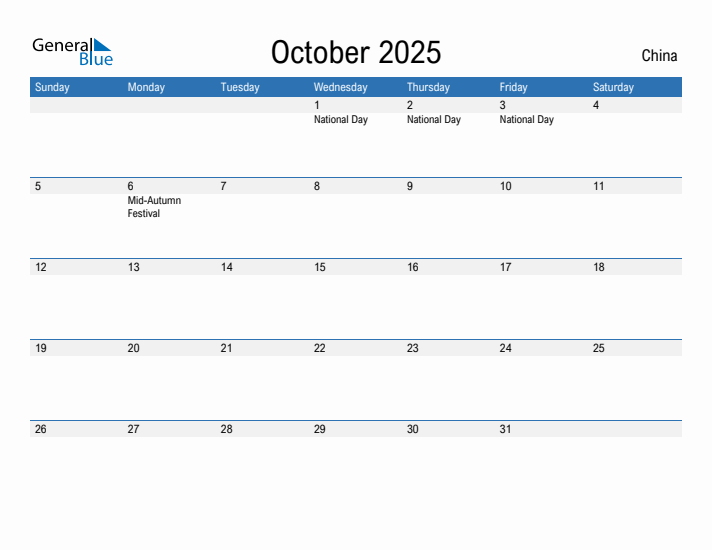 Fillable October 2025 Calendar