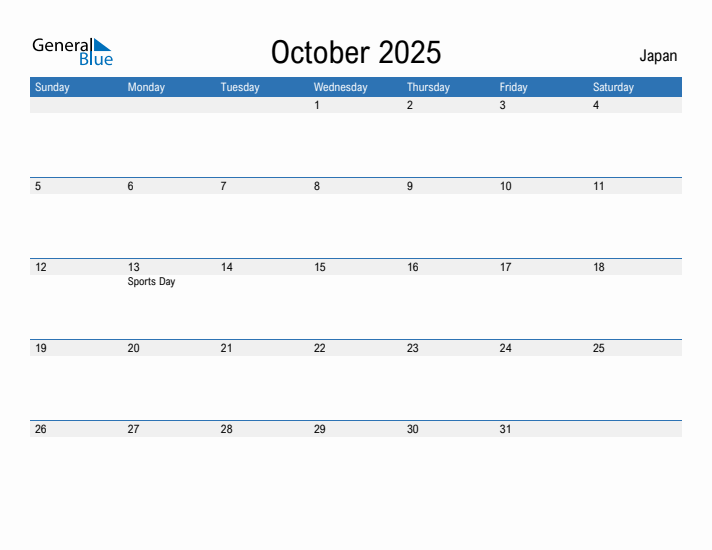 Fillable October 2025 Calendar