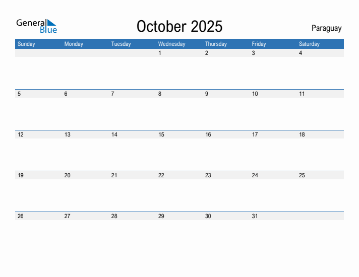 Fillable October 2025 Calendar