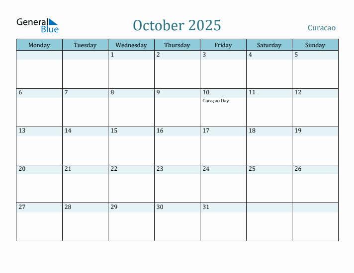 October 2025 Calendar with Holidays