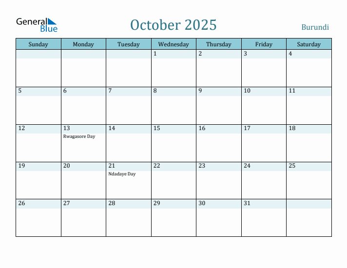 October 2025 Calendar with Holidays