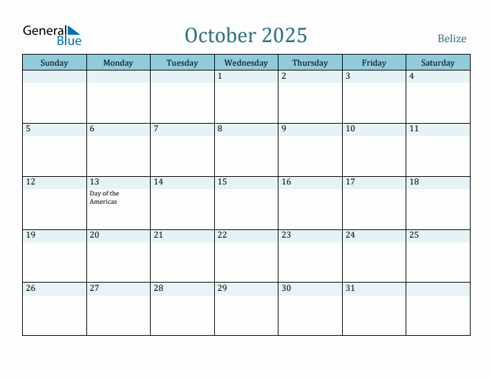 October 2025 Calendar with Holidays