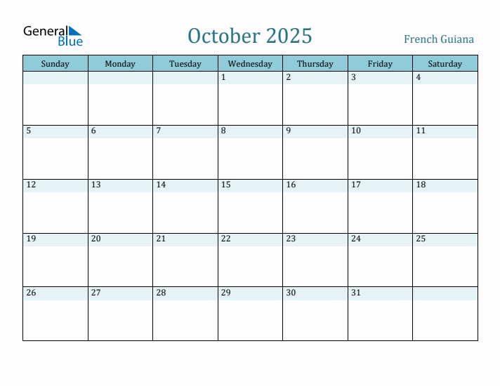 October 2025 Calendar with Holidays