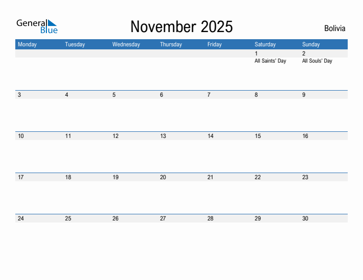 Fillable November 2025 Calendar