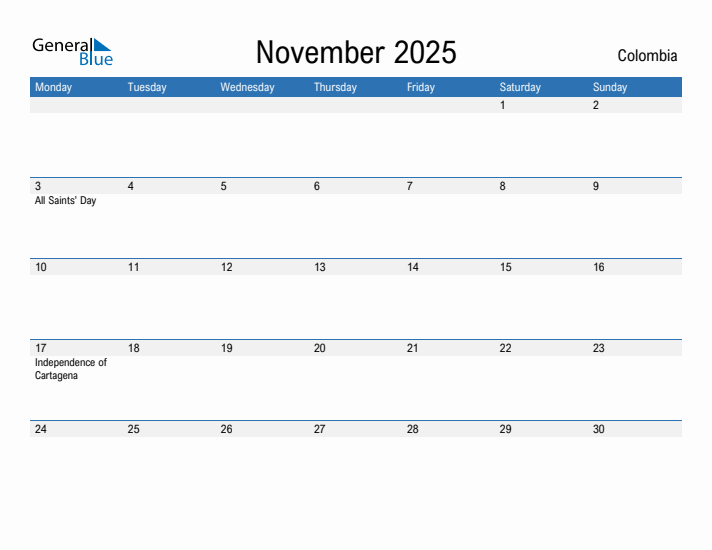 Fillable November 2025 Calendar