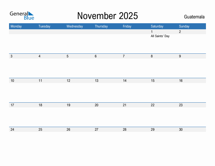 Fillable November 2025 Calendar