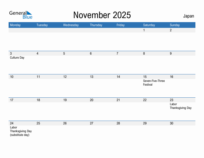 Fillable November 2025 Calendar