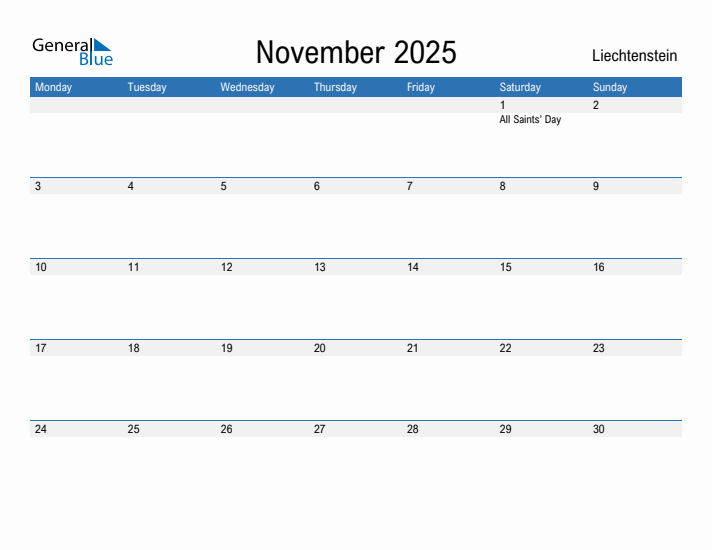 Fillable November 2025 Calendar