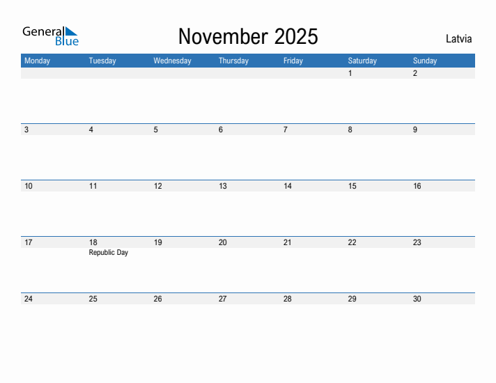 Fillable November 2025 Calendar