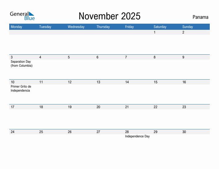 Fillable November 2025 Calendar