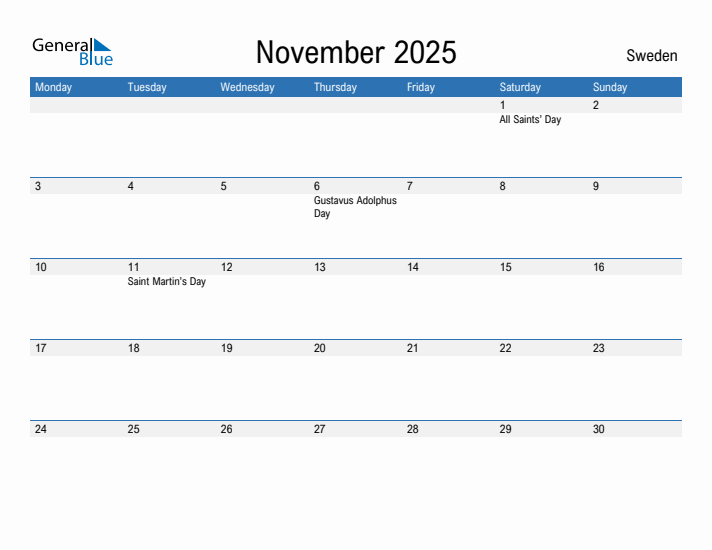 Fillable November 2025 Calendar