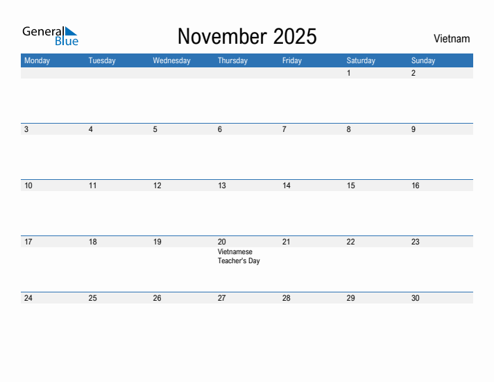 Fillable November 2025 Calendar