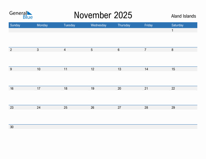 Fillable November 2025 Calendar