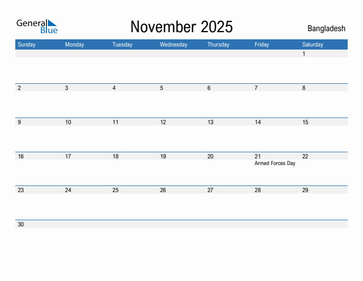 Fillable November 2025 Calendar