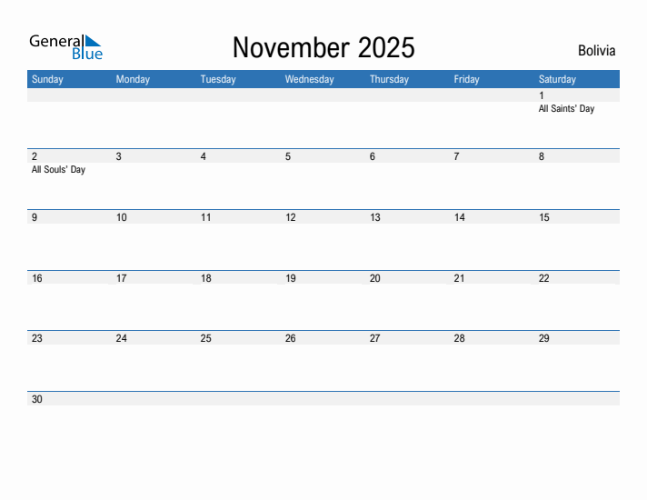 Fillable November 2025 Calendar