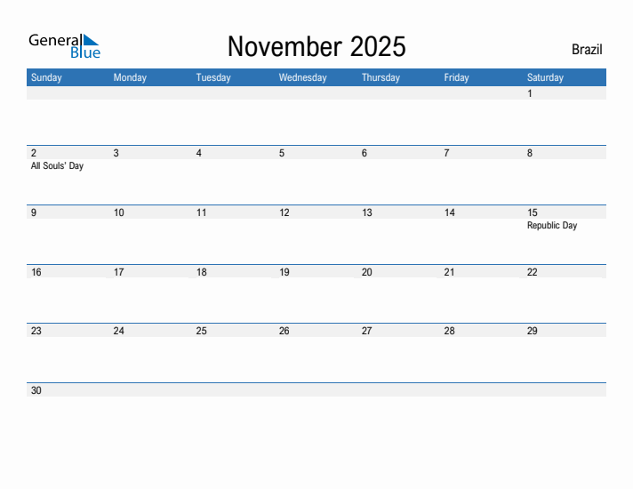 Fillable November 2025 Calendar