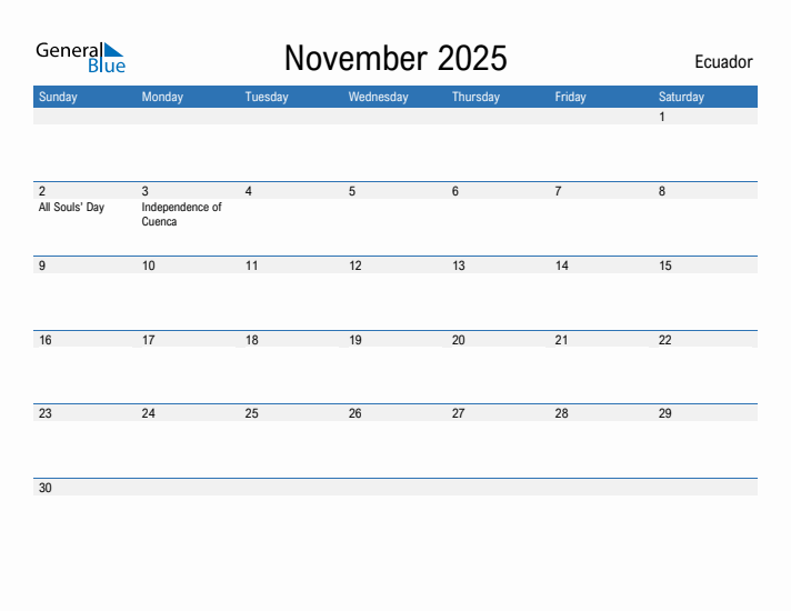 Fillable November 2025 Calendar