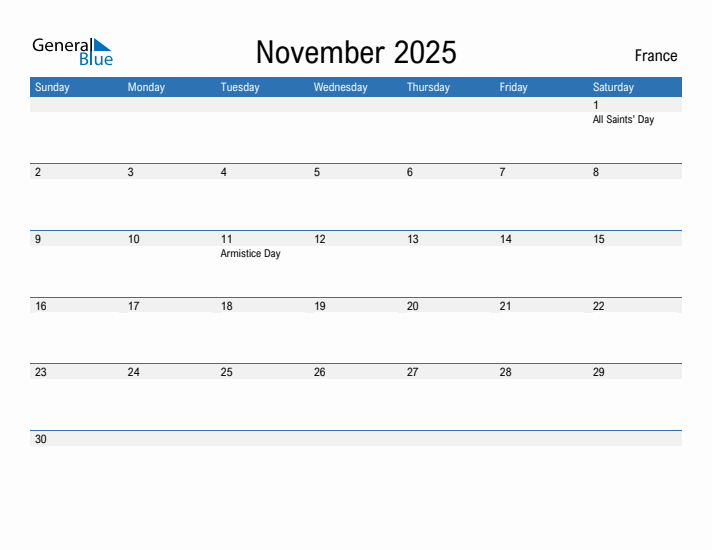 Fillable November 2025 Calendar