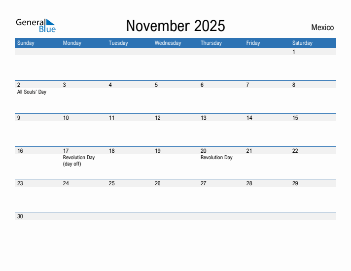 Fillable November 2025 Calendar