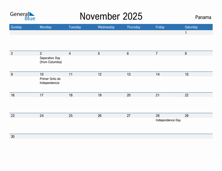 Fillable November 2025 Calendar