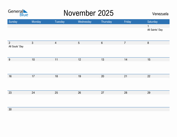 Fillable November 2025 Calendar