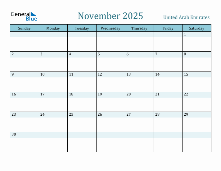 November 2025 Calendar with Holidays