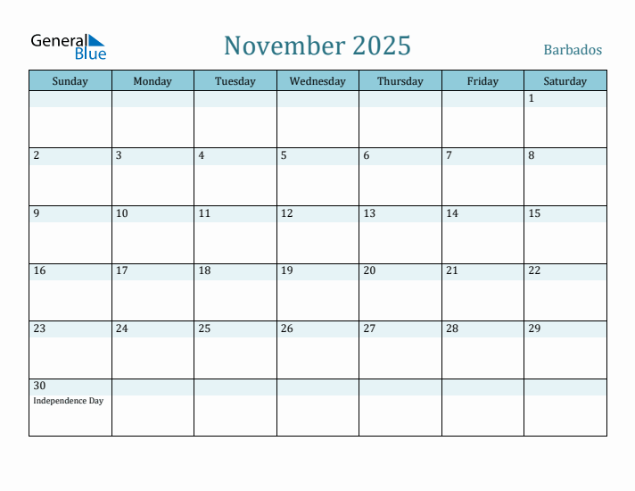 November 2025 Calendar with Holidays