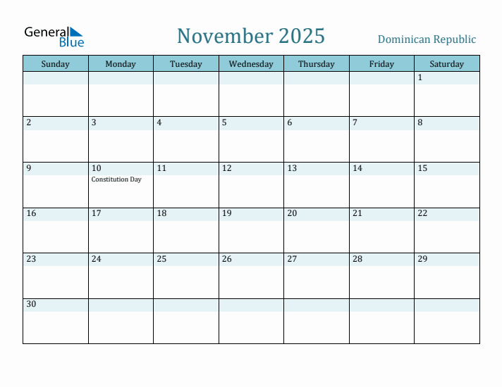 November 2025 Calendar with Holidays