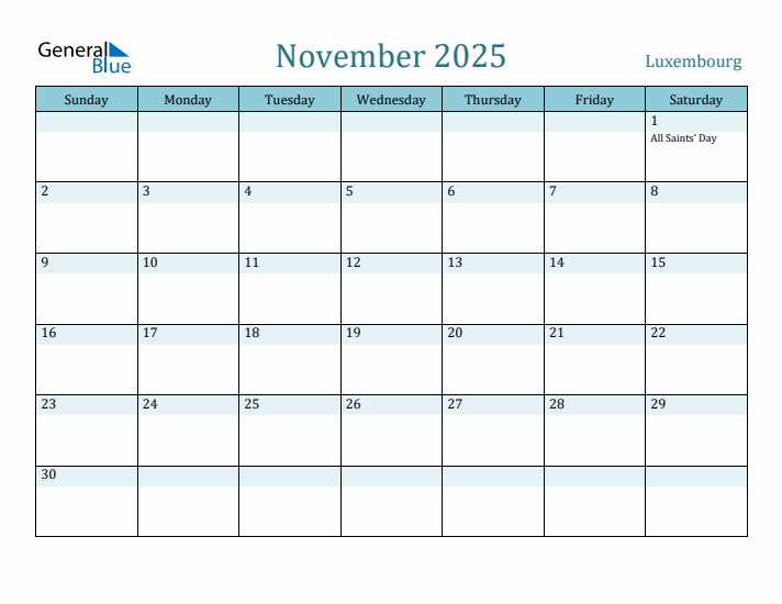 November 2025 Calendar with Holidays