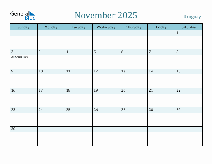 November 2025 Calendar with Holidays