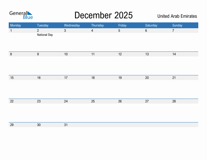 Fillable December 2025 Calendar