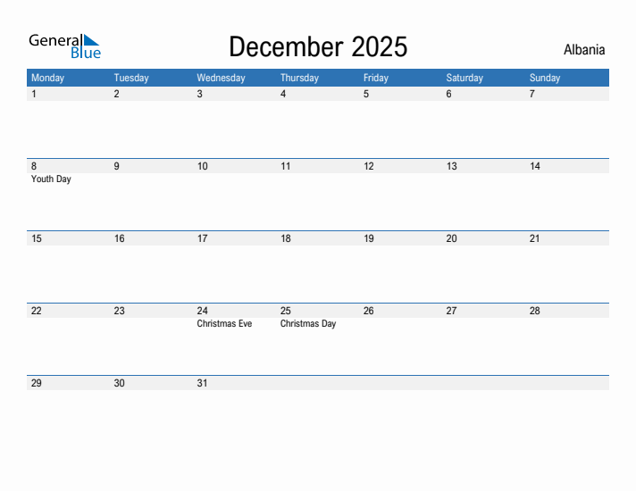 Fillable December 2025 Calendar